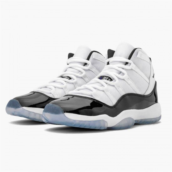 Jordan 11 Retro Concord (2018) (GS) Vit/Svart-Concord Jordan Sko 378038-100