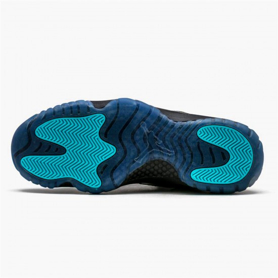 Jordan 11 Retro Gamma Blue Svart/Gamma Blå-Varsity Maize Jordan Sko 378037-006