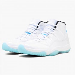 Jordan 11 Retro Legend Blue (2014) Vit/Svart-Legend Blå Jordan Sko 378037-117