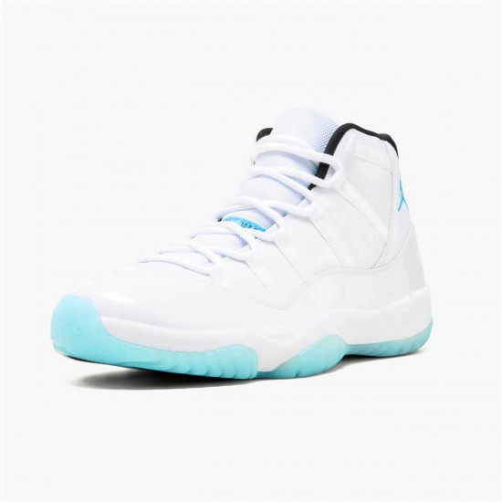 Jordan 11 Retro Legend Blue (2014) Vit/Svart-Legend Blå Jordan Sko 378037-117