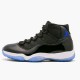 Jordan 11 Retro Space Jam (2016) Svart/Dark Concord-Vit Jordan Sko 378037-003