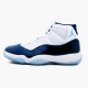 Jordan 11 Retro UNC Win Like 82 Vit/University Blå-Midnight Navy Jordan Sko 378037-123