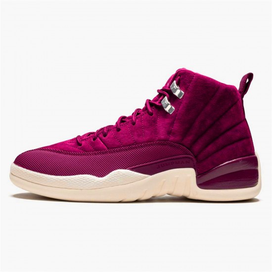 Jordan 12 Retro Bordeaux Bordeaux/Sail-Metallic Silver Jordan Sko 130690-617