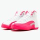 Jordan 12 Retro Dynamic Pink (GS) Vit/vivid Rosa-mtllc silver Jordan Sko 510815-109