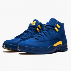 Jordan 12 Retro Michigan College Navy/Amarillo Jordan Sko BQ3180-407