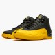 Jordan 12 Retro Black University Gold Svart/University Guld Jordan Sko 130690-070