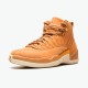 Jordan 12 Retro Vachetta Tan Vachetta Tan/Metallic Guld-Sail Jordan Sko AO6068-203