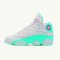 Jordan 13 Retro White Soar Green Pink (GS) Vit/Soar-Grön-Rosa Jordan Sko 439358-100