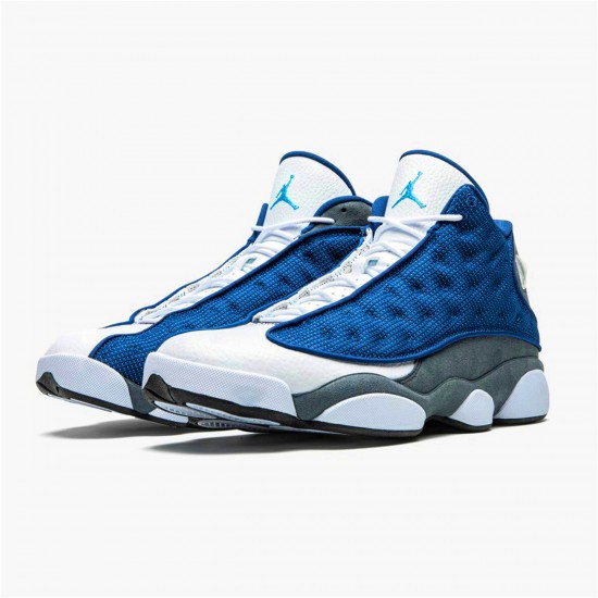 Jordan 13 Retro Flint (2020) Navy/Flint Grå-Vit-University Blå Jordan Sko 414571-404