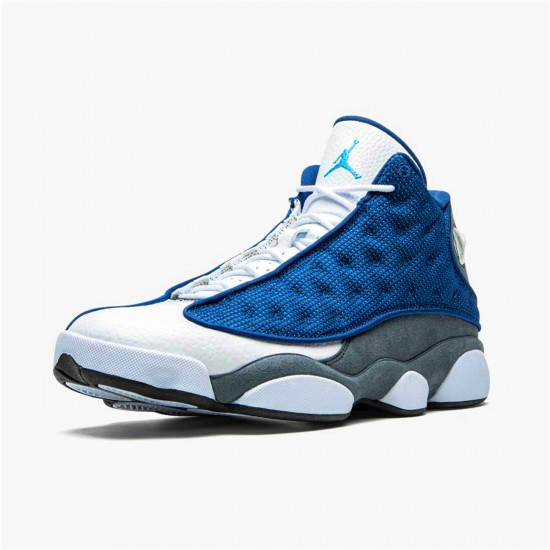 Jordan 13 Retro Flint (2020) Navy/Flint Grå-Vit-University Blå Jordan Sko 414571-404