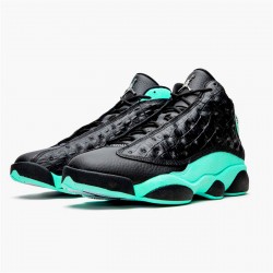 Jordan 13 Retro Black Island Green Svart/Metallic Silver-Island Grön Jordan Sko 414571-030