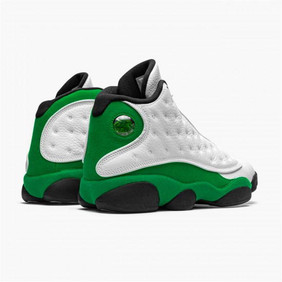 Jordan 13 Retro White Lucky Green Vit/Vit-Lucky Grön-Svart Jordan Sko DB6537-113