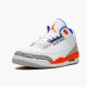 Jordan 3 Retro Knicks Vit/Old Royal-University Orange-Tech Grå Jordan Sko 136064-148