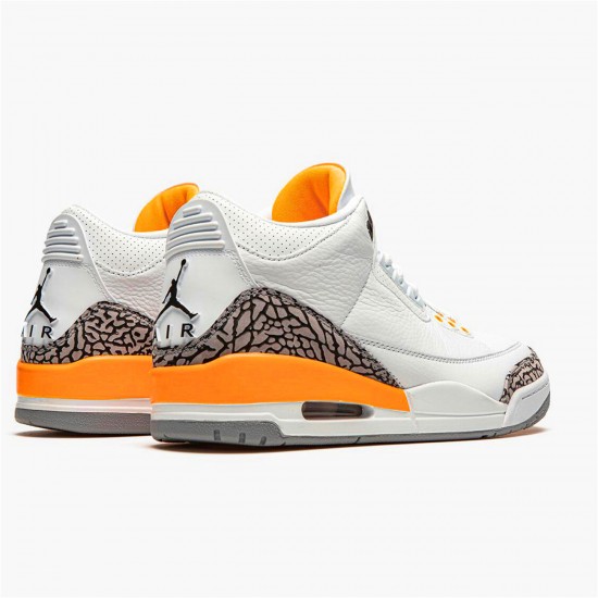 Jordan 3 Retro Laser Orange Vit/Laser Orange-Cement Grå-Svart Jordan Sko CK9246-108