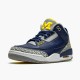 Jordan 3 Retro Michigan PE Svart/University Guld-Cement Grå Jordan Sko AJ3-820064