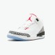 Jordan 3 Retro Free Throw Line White Cement Vit/Vit-Fire Röd-Svart Jordan Sko 923096-101