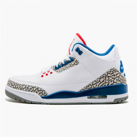 Jordan 3 Retro True Blue (2016) Vit/True Blå-Varsity Röd Jordan Sko 854262-106