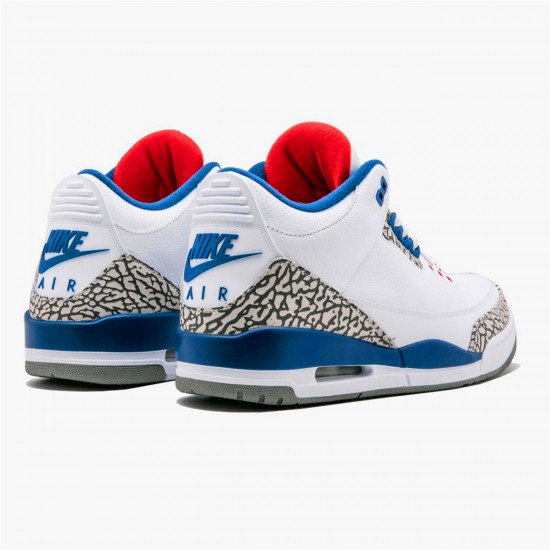 Jordan 3 Retro True Blue (2016) Vit/True Blå-Varsity Röd Jordan Sko 854262-106