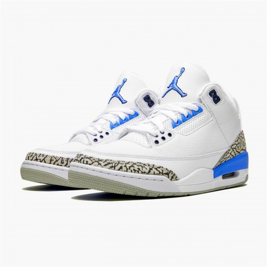 Jordan 3 Retro UNC (2020) Vit/Valor Blå-Tech Grå Jordan Sko CT8532-104