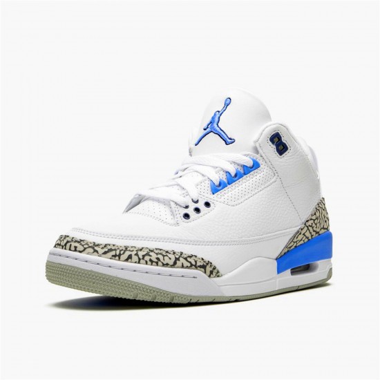 Jordan 3 Retro UNC (2020) Vit/Valor Blå-Tech Grå Jordan Sko CT8532-104