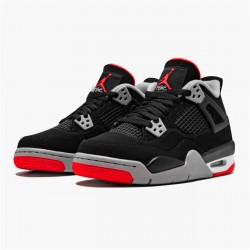 Jordan 4 Retro Bred (2019) Svart/Fire Röd-Cement Grå-Summit Vit Jordan Sko 308497-060