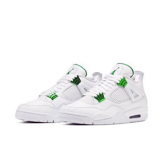 Jordan 4 Retro Metallic Green Vit/Metallic Silver-Pine Grön Jordan Sko CT8527-113