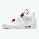 Jordan 4 Retro Metallic Red Vit/Metallic Silver-University Röd Jordan Sko CT8527-112