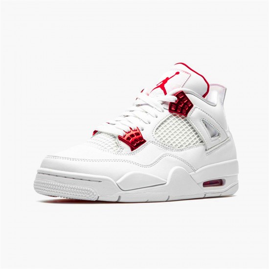 Jordan 4 Retro Metallic Red Vit/Metallic Silver-University Röd Jordan Sko CT8527-112