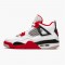 Jordan 4 Retro Fire Red 2020 (GS) Vit/Svart-Tech Grå-Fire Röd Jordan Sko 408452-160