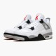 Jordan 4 Retro White Cement (2016) Vit/Fire Röd-Svart-Tech Grå Jordan Sko 840606-192