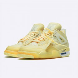 Jordan 4 Retro Off-White Sail Sail/Muslin-Vit-Svart Jordan Sko CV9388-100