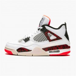 Jordan 4 Retro Flight Nostalgia Vit/Svart-Bright Crimson-Pale Citron Jordan Sko 308497-116