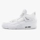 Jordan 4 Retro Pure Money (2017) Vit/Metallic Silver-Pure Platina Jordan Sko 308497-100