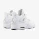 Jordan 4 Retro Pure Money (2017) Vit/Metallic Silver-Pure Platina Jordan Sko 308497-100