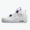 Jordan 4 Retro Metallic Purple Vit/Metallic Silver-Court Lila Jordan Sko CT8527-115