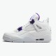 Jordan 4 Retro Metallic Purple Vit/Metallic Silver-Court Lila Jordan Sko CT8527-115