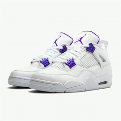 Jordan 4 Retro Metallic Purple Vit/Metallic Silver-Court Lila Jordan Sko CT8527-115