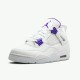 Jordan 4 Retro Metallic Purple Vit/Metallic Silver-Court Lila Jordan Sko CT8527-115