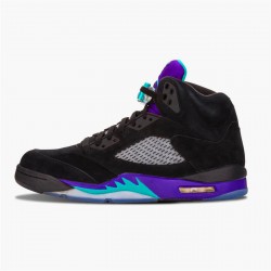 Jordan 5 Retro Black Grape (2013) Svart/New Emerald-Grape Ice Jordan Sko 136027-007