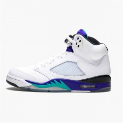 Jordan 5 Retro Grape (2013) Vit/Emerald-New Grape-Ice Blå Jordan Sko 136027-108