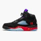 Jordan 5 Retro Top 3 Svart/Fire Röd-Grape Ice-New Emerald Jordan Sko CZ1786-001