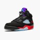 Jordan 5 Retro Top 3 Svart/Fire Röd-Grape Ice-New Emerald Jordan Sko CZ1786-001