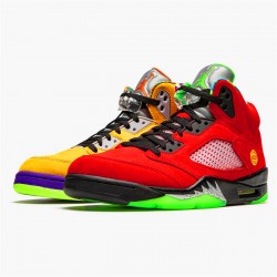 Jordan 5 Retro What The Varsity Maize/Court Lila-Ghost Grön-Solar Orange Jordan Sko CZ5725-700