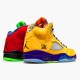 Jordan 5 Retro What The Varsity Maize/Court Lila-Ghost Grön-Solar Orange Jordan Sko CZ5725-700