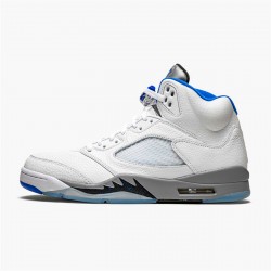 Jordan 5 Retro White Stealth (2021) Vit/Stealth- Svart-Hyper-Royal Jordan Sko DD0587-140