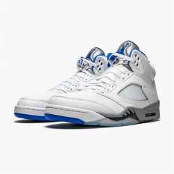 Jordan 5 Retro White Stealth (2021) Vit/Stealth- Svart-Hyper-Royal Jordan Sko DD0587-140