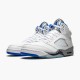 Jordan 5 Retro White Stealth (2021) Vit/Stealth- Svart-Hyper-Royal Jordan Sko DD0587-140