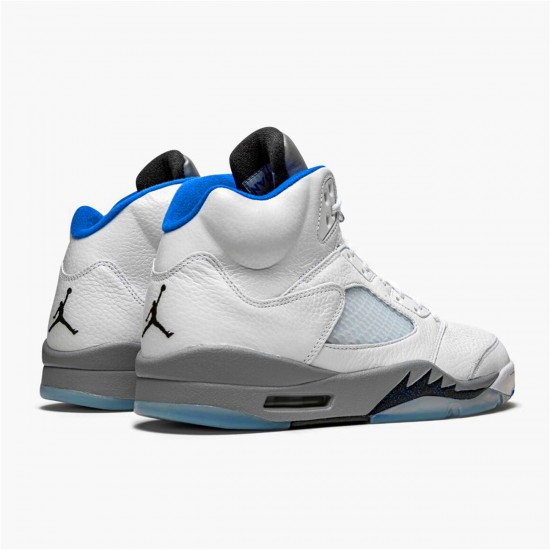 Jordan 5 Retro White Stealth (2021) Vit/Stealth- Svart-Hyper-Royal Jordan Sko DD0587-140