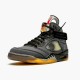 Jordan 5 Retro Off-White Black Svart/Muslin-Fire Röd Jordan Sko CT8480-001