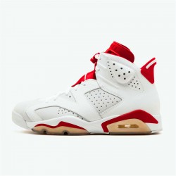 Jordan 6 Retro Alternate Hare Vit/Gym Röd-Pure Platina Jordan Sko 384664-113